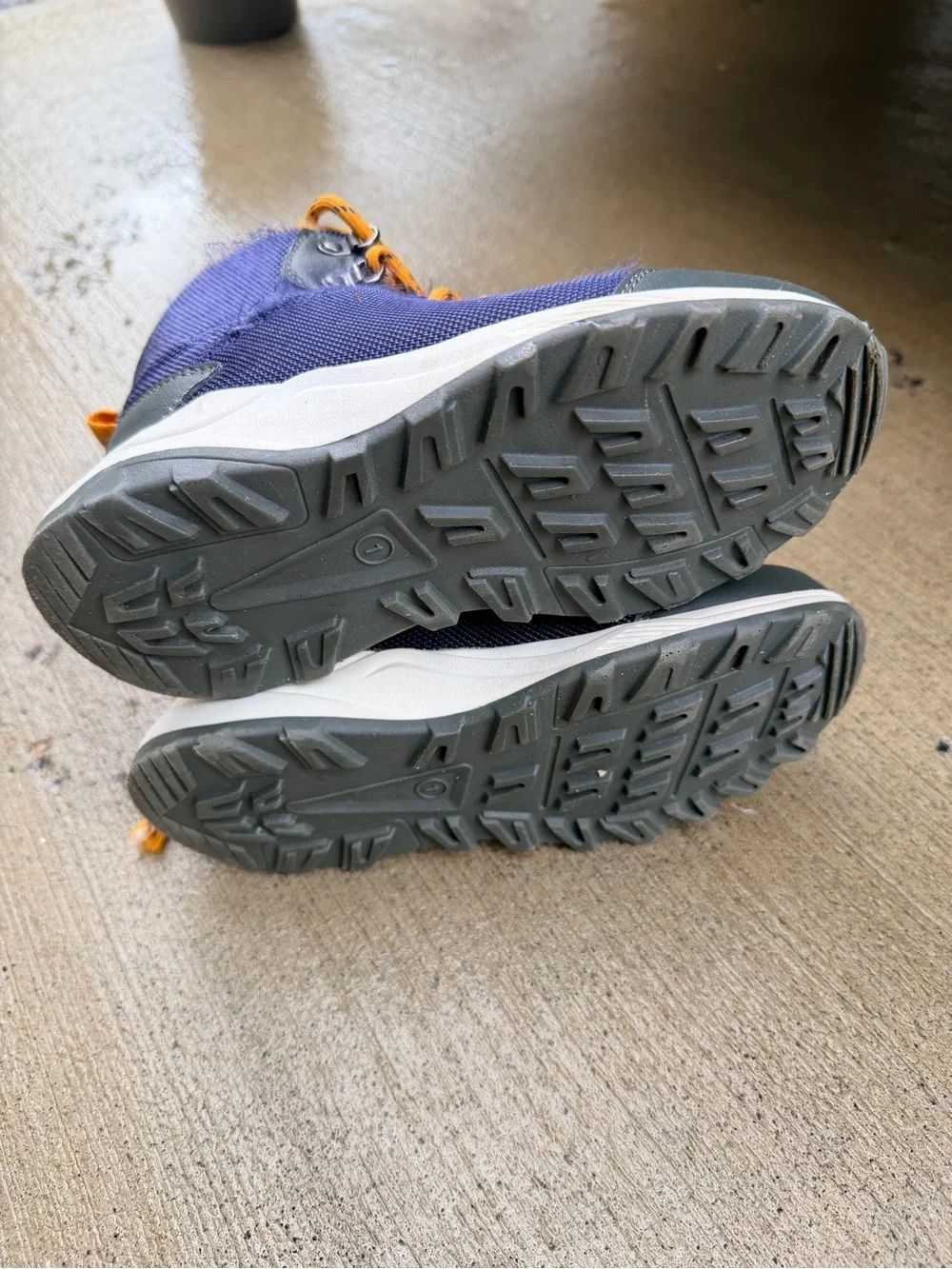 Navy and Orange High-Top winter Sneakers Boots
